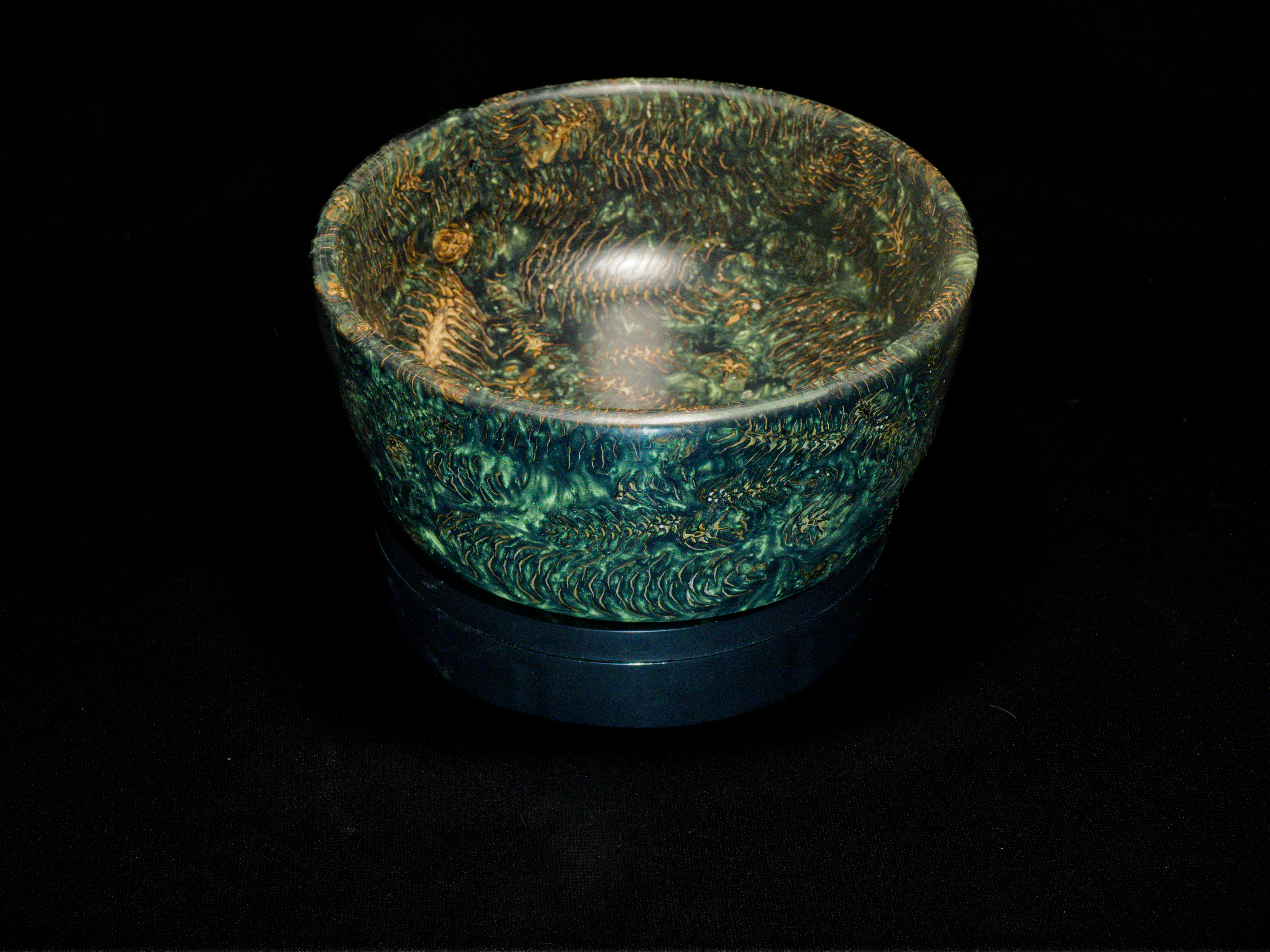 Pine cone with green resin