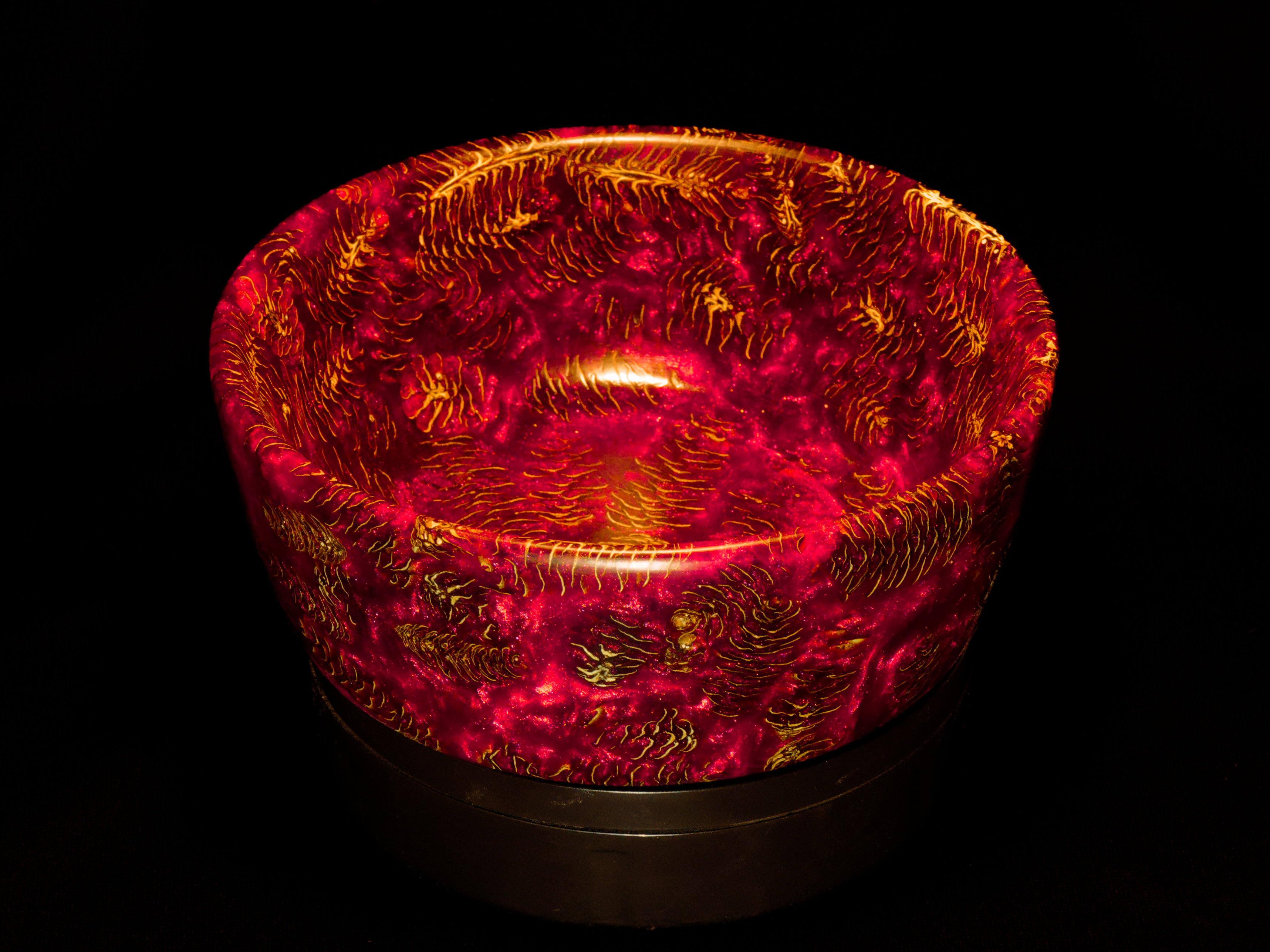 Pine cone with red resin # r01