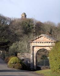 Bishop's gate with masoleum